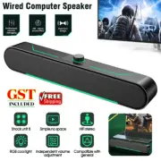 Wired Speaker PC Soundbar Stereo USB Powered for Laptop Tablet Computer Speakers