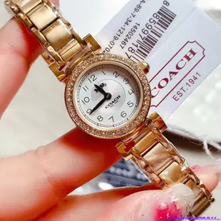 新款實拍 COACH 手錶女 蔻馳女錶 鑲鑽手錶 石英手錶 輕奢時尚 coach手錶