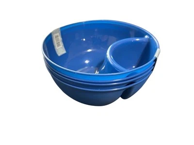 Chips & Dip Bowls Serving Bowl Anti Soggy Divided Sections Set Of 4 Kid Friendly