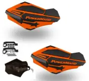 Powermadd Sentinel Hand Guards Kit Black Orange Armor Mount Snowmobile Snow