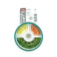 在飛比找樂天市場購物網優惠-OXO tot 幼兒餵食防滑分格餐盤-靚藍綠