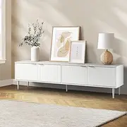 [OIKITURE] Entertainment Unit TV Cabinet 180cm TV Stand White