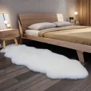 Fluffy Genuine New Zealand Sheepskin Area Rug for Soft Fur Pray Throw Pup Irr...