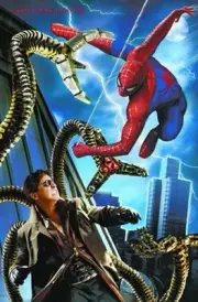 SPIDER-MAN 2 WEB Movie POSTER TOBEY MAGUIRE Doc Ock Marvel Comics OOP 2004