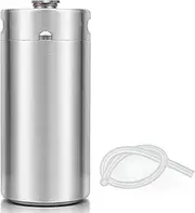 Hgkeke 3.6L Mini Keg Growler for Homebrew with beer hose