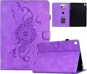 HYAUUcase Case for Samsung Galaxy Tab A8 10.5 2021 2022 SM-X200 X207,Rotective Shockproof Premium Leather Smart Folio Cover with Adjustable Stand Auto Sleep/Wake Anti-Slip (Purple)