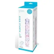 Glas Purple Rose Nubby Glass Dildo 9"