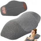 Filfeel Orthopedic Memory Foam Neck Pillow Head Rest Travel Trip Grey/Leather