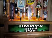 Personalized Lighted IRISH PUB 18 beer tap handle display