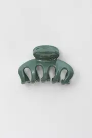 Green Solid Hair Claw Clip