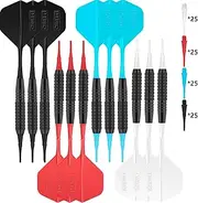 CyeeLife Soft tip Darts Set 16g with 100 Plastic Points,Flights Don't Fall Off&Not Easy to Break&Easy to Use&Colorful&Durable