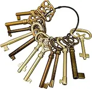 KY-12S Skeleton Key Set Reproduction Key for Antique Furniture - Cabinet Doors, Grandfather Clocks, Dresser Drawers Vintage Old Furniture