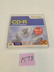 Verbatim CD-R CD-Recordable 1x-52x 80 min 700 mb Unopened NEW Qty 12 Discs