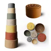 LaLaLull Australia® Silicone Stacking Cups – Night 6M+