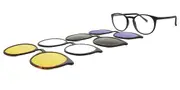 Round Clip-On Plastic Men's Glasses Online Blue Size 48 - Lenses Included - Private Health Rebate - Blue Light Block - SmartBuy Collection