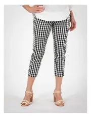 [Fella Hamilton] Baylee Check 7/8 Stretch Pant in Black