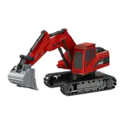 2.4ghz 6 Channel 1:24 Rc Excavator Toy Rc Engineering Car Alloy And Plastic Excavator Rtr Trucks Red