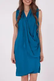 Drape Front Dress--MES-NSS107SA