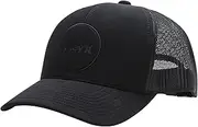 [Hurley] Men's Cap - Offshore Snap Back Curved Brim Trucker Cap, Black, One size