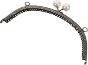 SUPVOX Pearl Frame for Purse Making Curved Handbag Iron Purse Frame with Unique Design for DIY Craft and Handmade Accessories