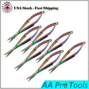 7 Pcs Embroidery Sewing Scissor 4.5" Straight Tip, Snips Thread Scissor Titanium