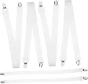 Generic 6pcs Tablecloth Clip Tablecloths Camping Accessories Picnic Table Mattress Fixing Clip Bed Extender Mattress Split King Frame Straps Mattress Extender Mattress Connector Iron White