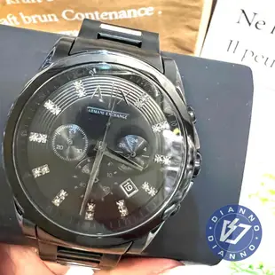 發票含保固免運 帝安諾實體店面ARMANI EXCHANGE AX 不鏽鋼鑽石切面 AX2093 水鑽 三眼多功能腕錶