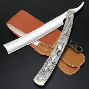 Professional Straight Razor with First Layer Cowhide Strop - Straight Edge Ba...