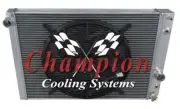 RC Champion 2 Row Radiator, 16" Fan for 1991 - 1996 Chevrolet Corvette V8 Engine (for: Chevrolet)