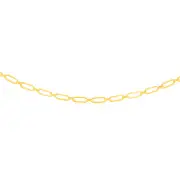 9ct Yellow Gold Paperclip 45cm Chain