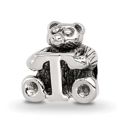 Silver Reflections Kids Letter T Bead QRS712T