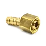 Brass Hose Fitting, Connector, 1/4" Swivel Barb x 5/16" Female NPT End - FFS245