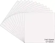 EGOSKY 12Pcs 7mil Blank Stencil Sheets, 12 x 12 inch Mylar Template Stencil Mate