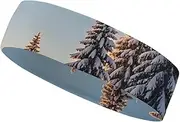 [FHESDCW] A Forest and Countryside Headbands for Women & Men Sports Headband, Fits All Head Sizes, Ultra Absorbent & Non-Slip Sweatband for Running, Yoga, Gym
