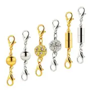 12 Magnetic Clasps Hooks Column Necklace Connectors For DIY Jewelry Making