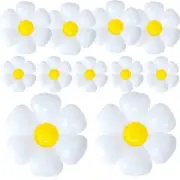 11PCS Daisy Balloons,Huge White Flower Daisy Foil Mylar Balloons for Baby Shower