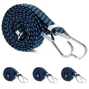Rubber Bungee Cords W/ Hooks Outdoor, 78.7" Elastic Tie Down Bungee Straps,4 Pcs