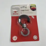 Diono Buggy Hooks, Universal Fit Stroller Hooks– Pack of 2