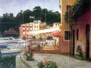 Mural Sea Yacht Ceramic Bath Backsplash Decor Tile #90