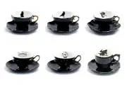 Potter's Studio 6 Assorted Halloween Tea Cup and Saucer Sets