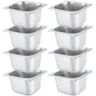 8 Pack 1/6 Size 2-1/2 Inch Deep Steam Pan, Steam Table Chafer Pan, Stainless ...