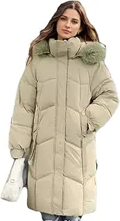 [Generic] Women's Fur Collar Warm Long Parkas Coats High Collar Thicken Warm Cotton Jacket