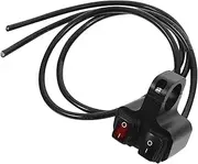 SWOOMEY Motorcycle Handlebar Switch 23mm Light Switch Controllers for Warning Spotlight