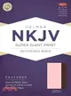 Holy Bible ― New King James Version Super Giant Print Reference Bible, Pink/Brown, Leathertouch