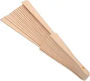 COHEALI Folding Fan Frame Diy Kit 23cm Wooden Fan Frame 16 Ribs Design for Craft Lovers