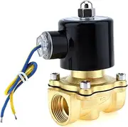 Solenoid Valve 12V/24V/110V/220V Electric Valve Brass 1/4" 3/8" 1/2" 3/4" 1" Normally Closed Air Solenoid for Water Oil Gas(3/4",24V)