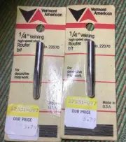 2 PCS of 1/4” VEINING ROUTER BITS MADE IN THE USA