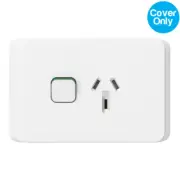 Clipsal Iconic Cover Plate Only 3015C-VW Single Power Point Cover Vivid White