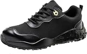 [SDEQA] Steel Toe Shoes for Mens Indestructible Work Shoes Lightweight Non Slip Composite Toe Shoes Puncture Proof Safety Sneakers