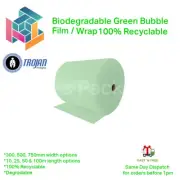 Biodegradable Green Bubble Film Wrap 750mm x 100m - Eco Friendly - Recyclable